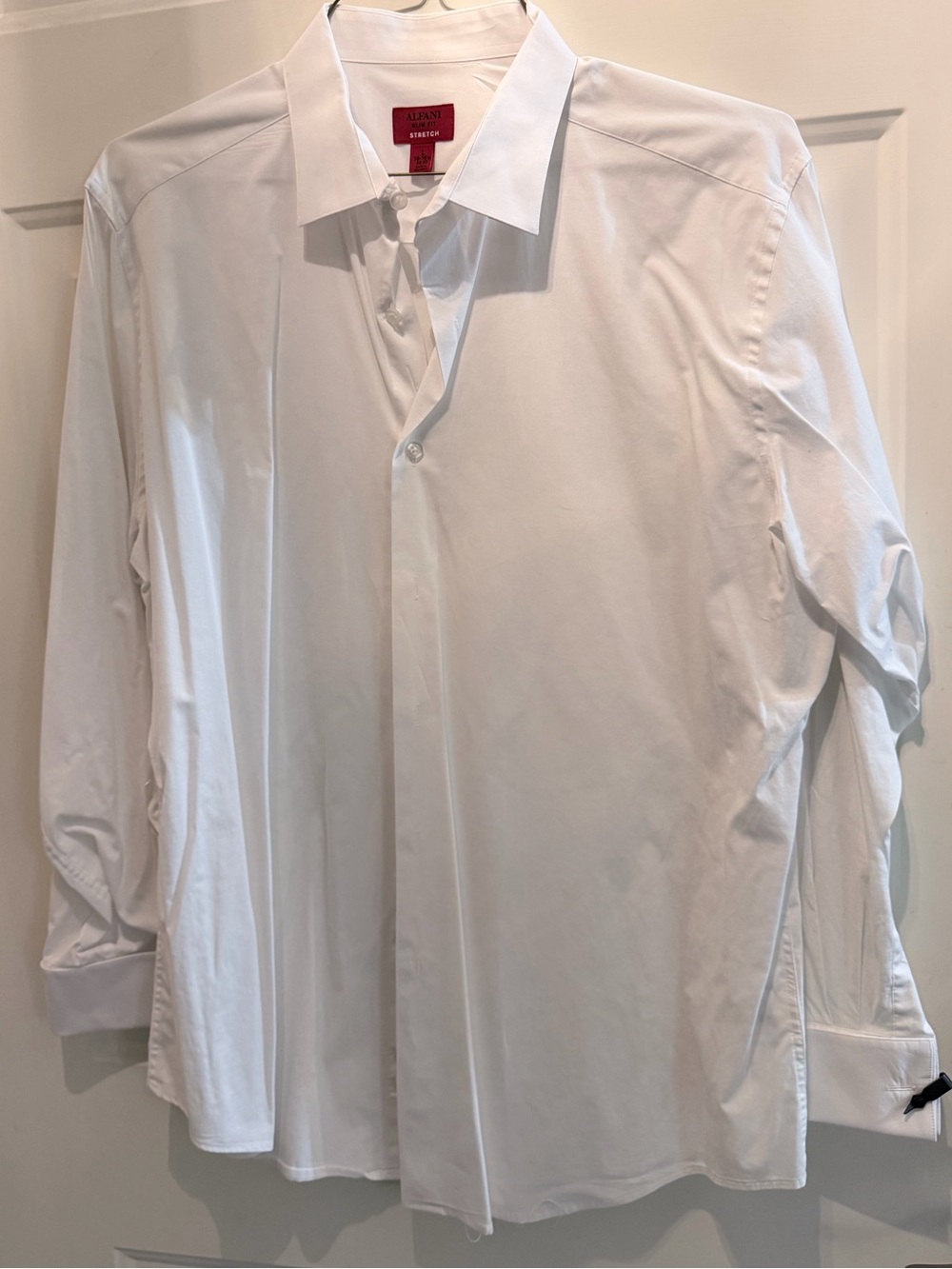 Alfani White Men's Dress Shirt - Classic Point Collar